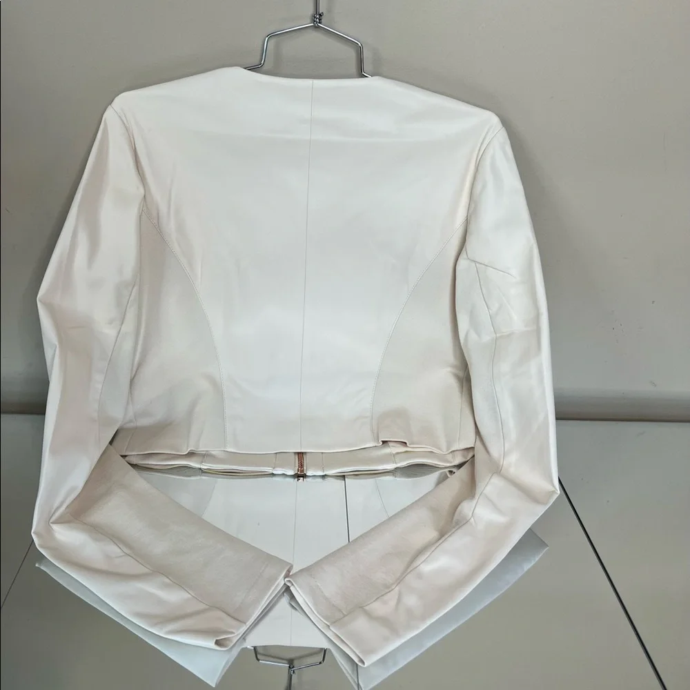 Guess Laser Cut out Leather Jacket - Picture 15 of 17